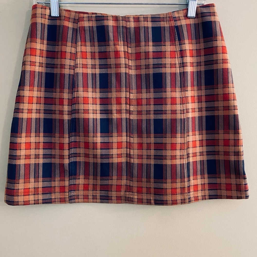 NWT Wild Honey Candied Apple Plaid Mini Skirt Size Large